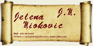 Jelena Mioković vizit kartica